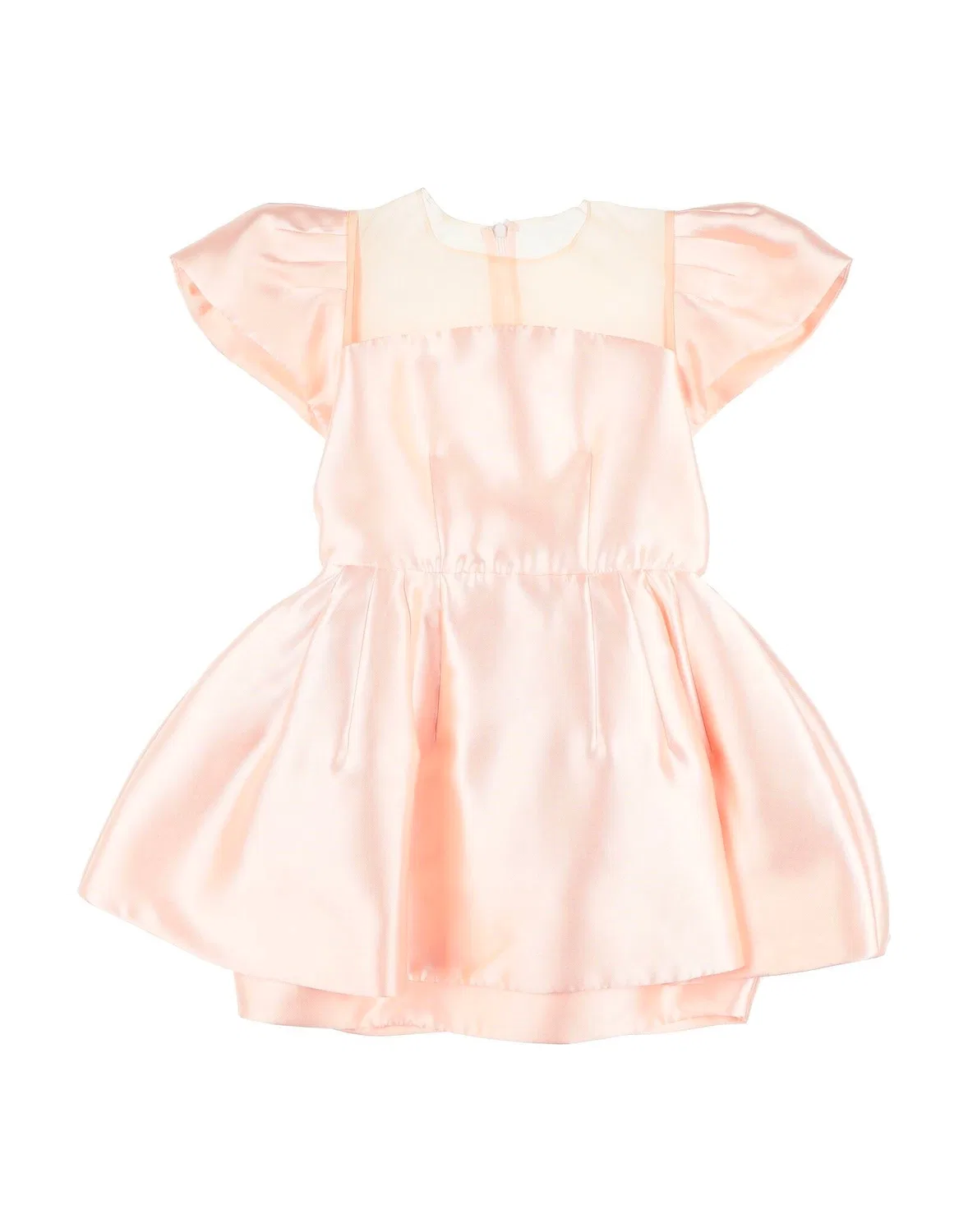 Детское платье для девочек из твила с коротким рукавом Nikolia, Light Pink