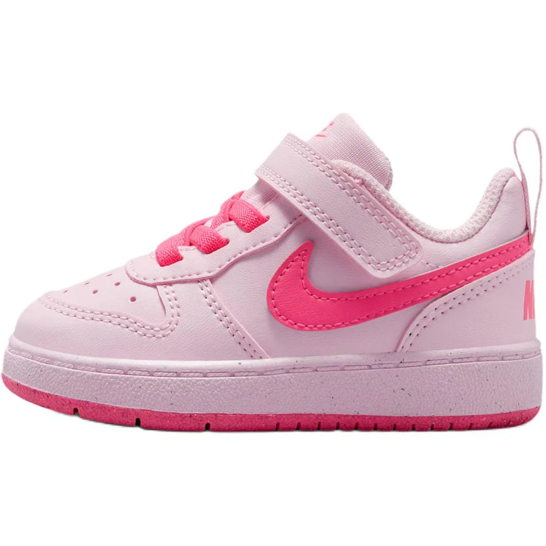 Кроссовки для малышей Court Borough Low, Nike, White/Bright Pink