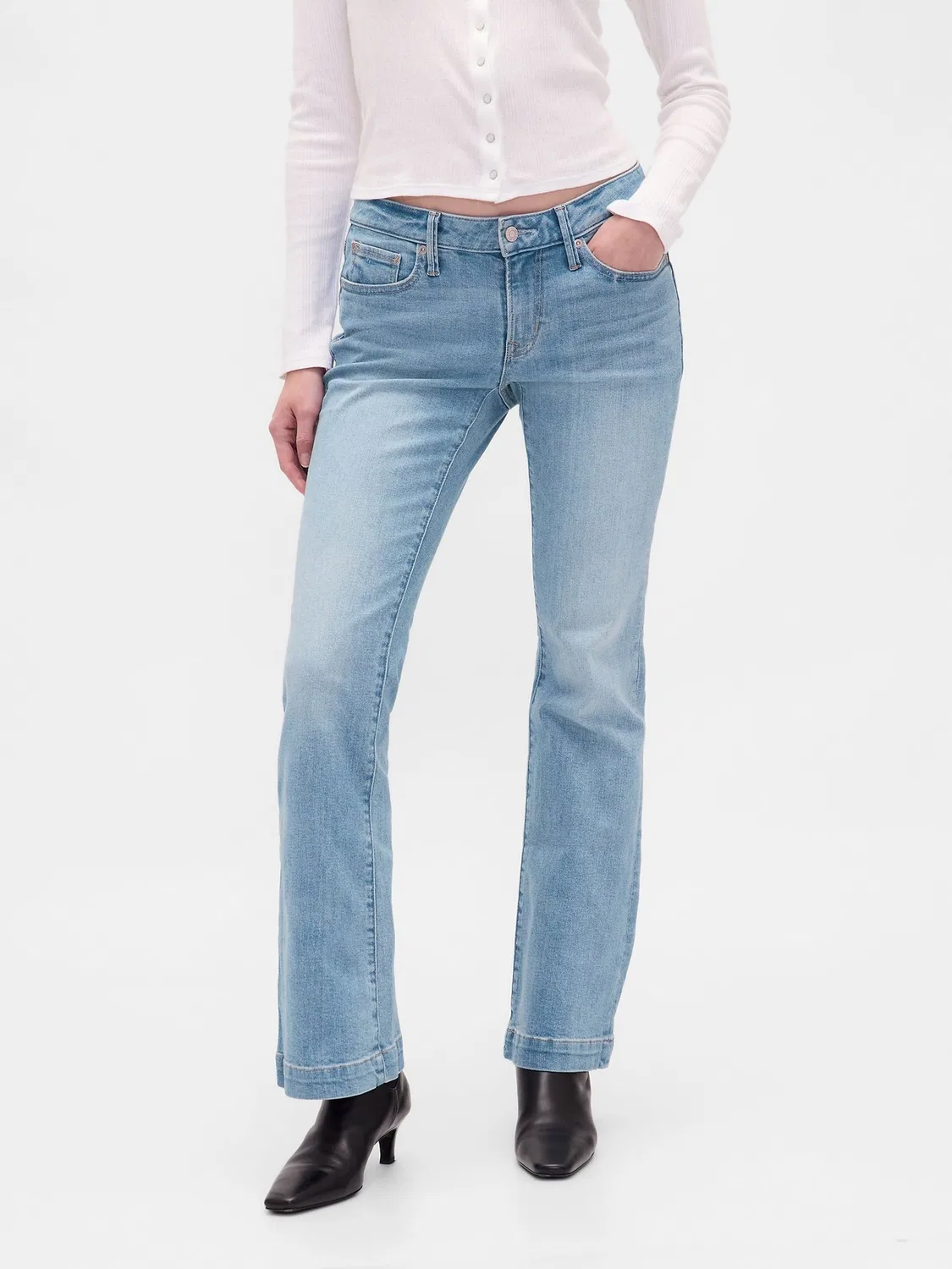 Джинсы bootcut с низкой посадкой Gap, синие