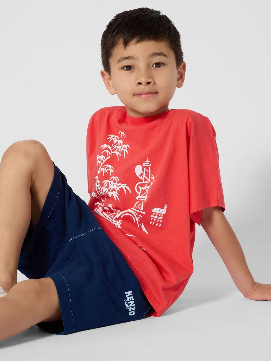 Шорты бермуды из джерси, Kenzo Kids, синие