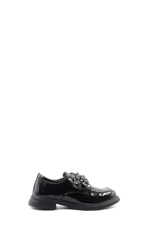 Детские туфли для девочек из лаковой кожи Mirgeshoes, Black — фото 3