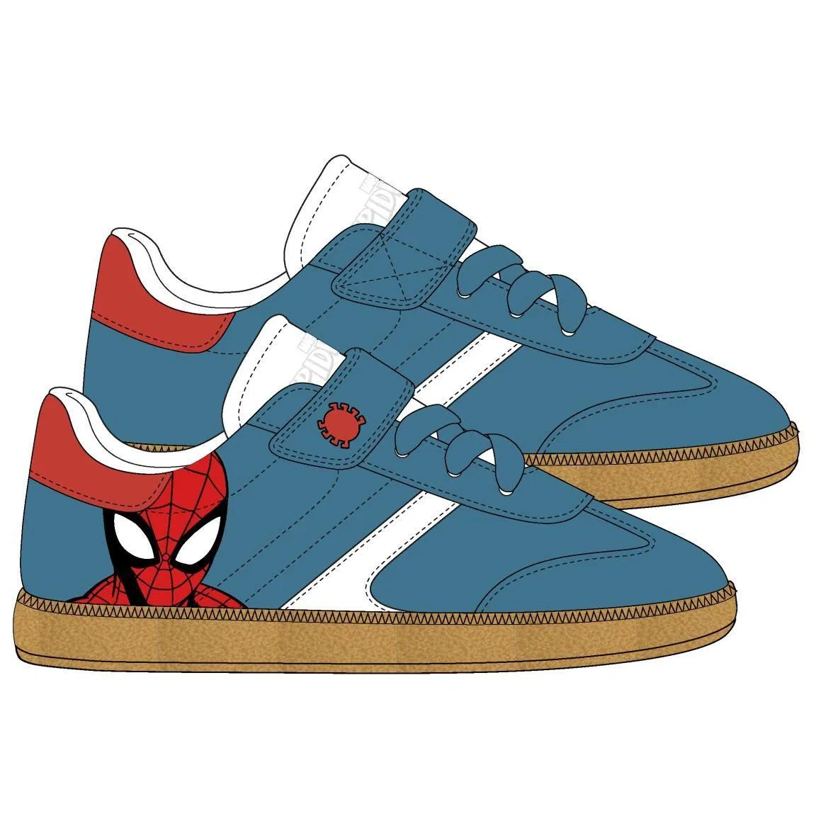 Детские спортивные кроссовки с подсветкой Spiderman, Черный