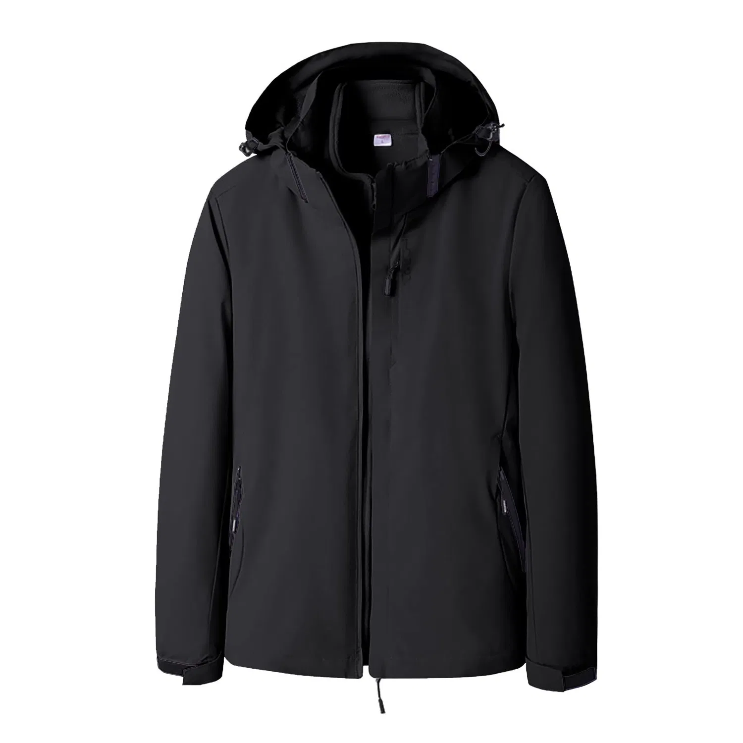 Женский дождевик с капюшоном и принтом, модель Rain Coats, Black — фото 2