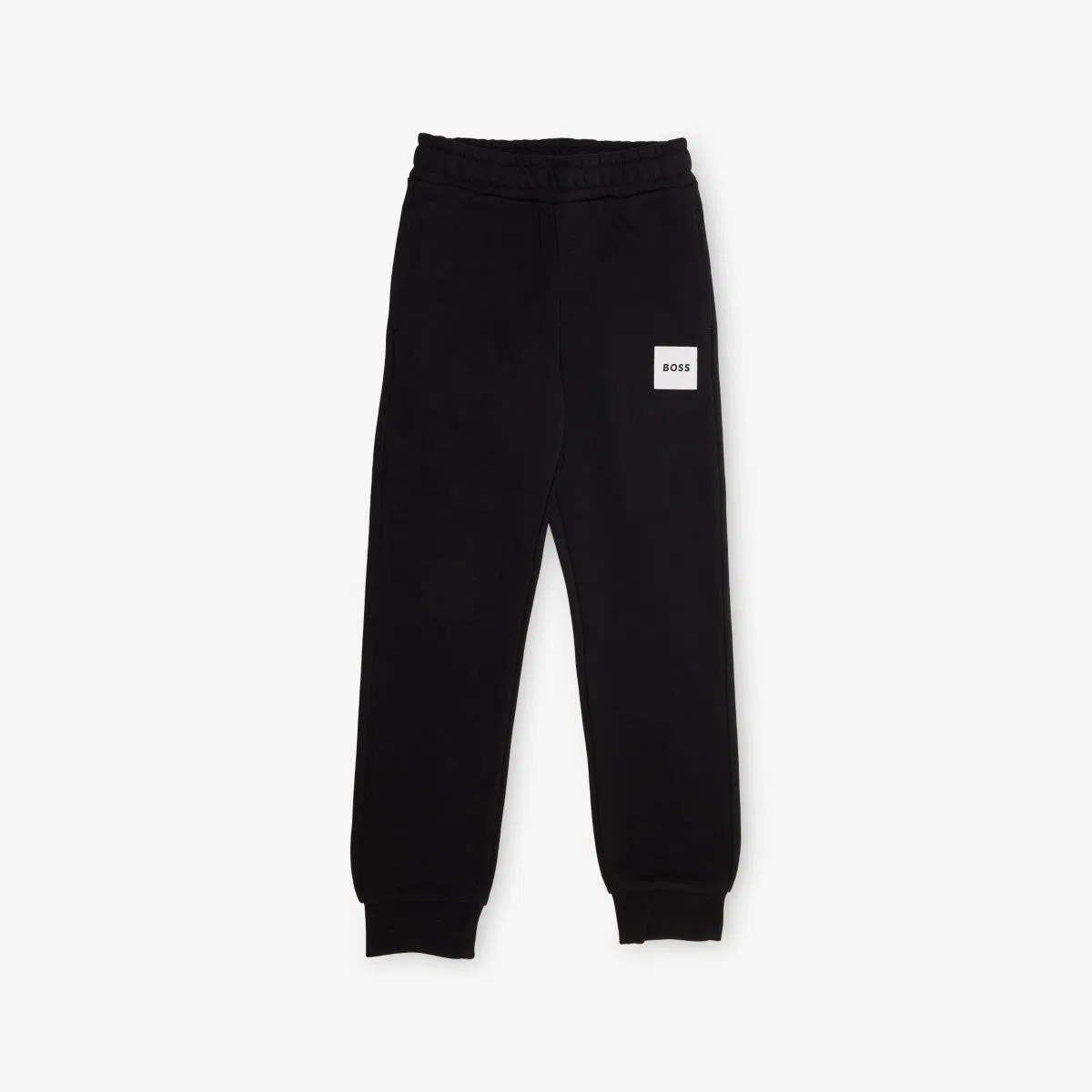 Спортивные штаны Brand-patch из смесовой хлопковой ткани, размер 4-16 лет Boss, черный