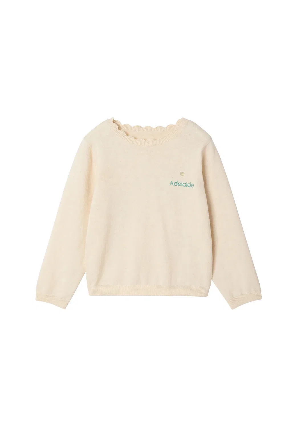 Базовый джемпер для девочек - джемпер Vertbaudet, Marl Beige