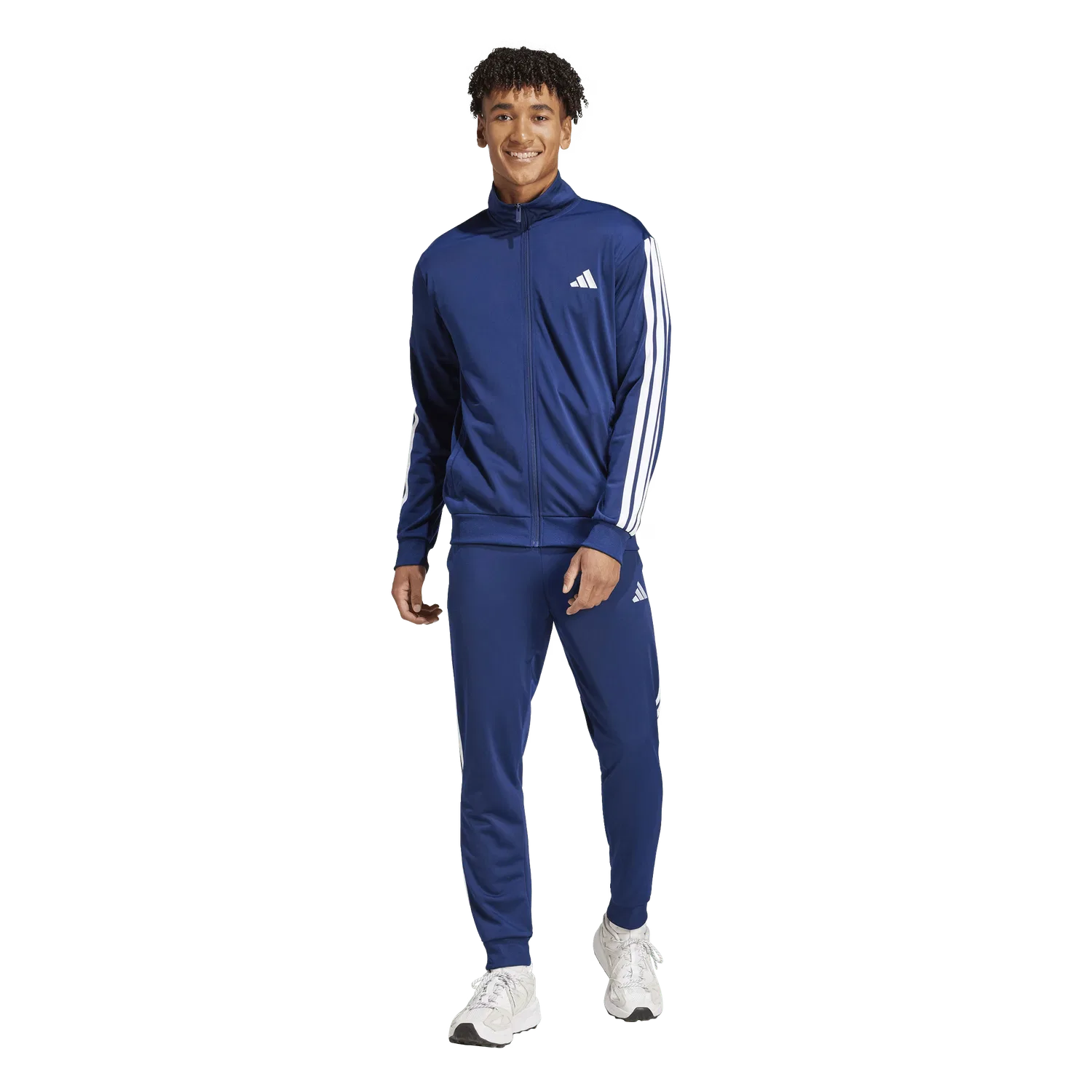 Мужской спортивный костюм с молнией Adidas, синий — фото 4