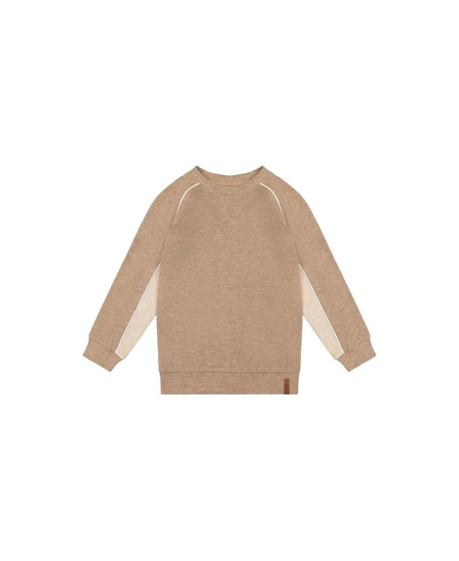 Топ с регланом из футера, мальчиковый Deux par Deux, Taupe