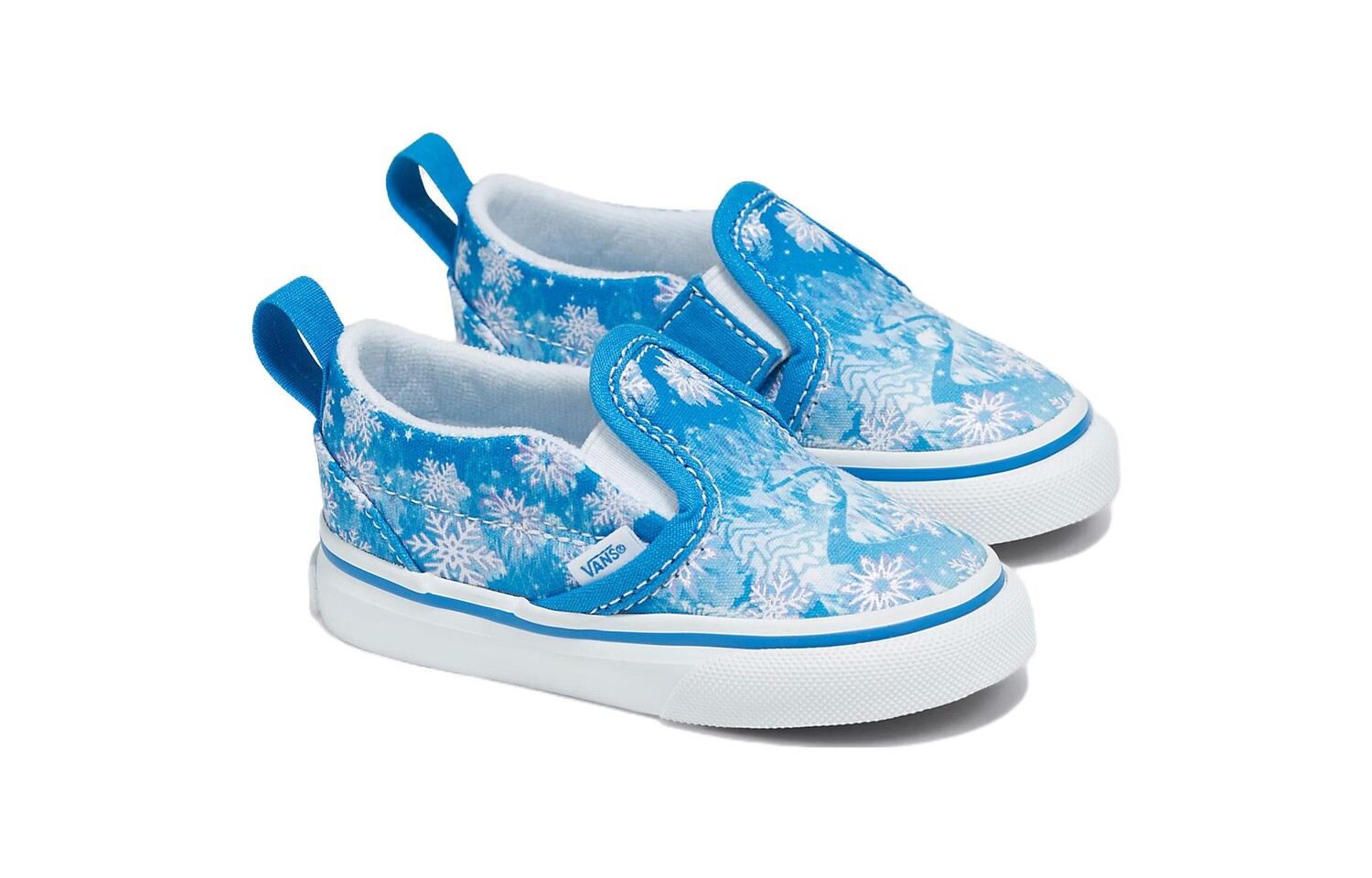 Кроссовки Vans Slip-On   V Toddler 'Snowflakes - Winter Wonderland Blue', синий — фото 3