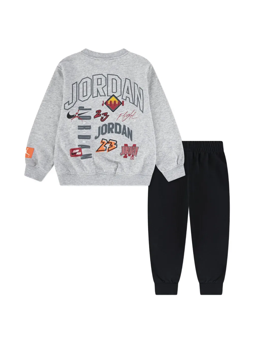 Спортивный костюм с логотипом династии Майкла Джексона Jordan Kids, серый — фото 2