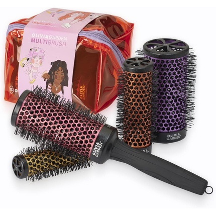 

Multibrush Travel Kit Набор круглых кистей 4 в 1 Olivia Garden