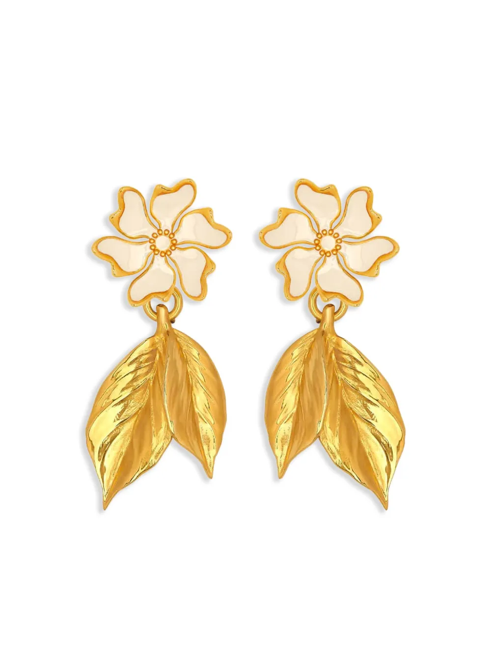 

Серьги с цветочными деталями Oscar de la Renta, золотой