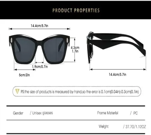 

Солнцезащитные очки 2026 для женщин, модные винтажные солнцезащитные очки, женские солнцезащитные очки UV400, мужские роскошные, белые, один размер MTZJH, One Color