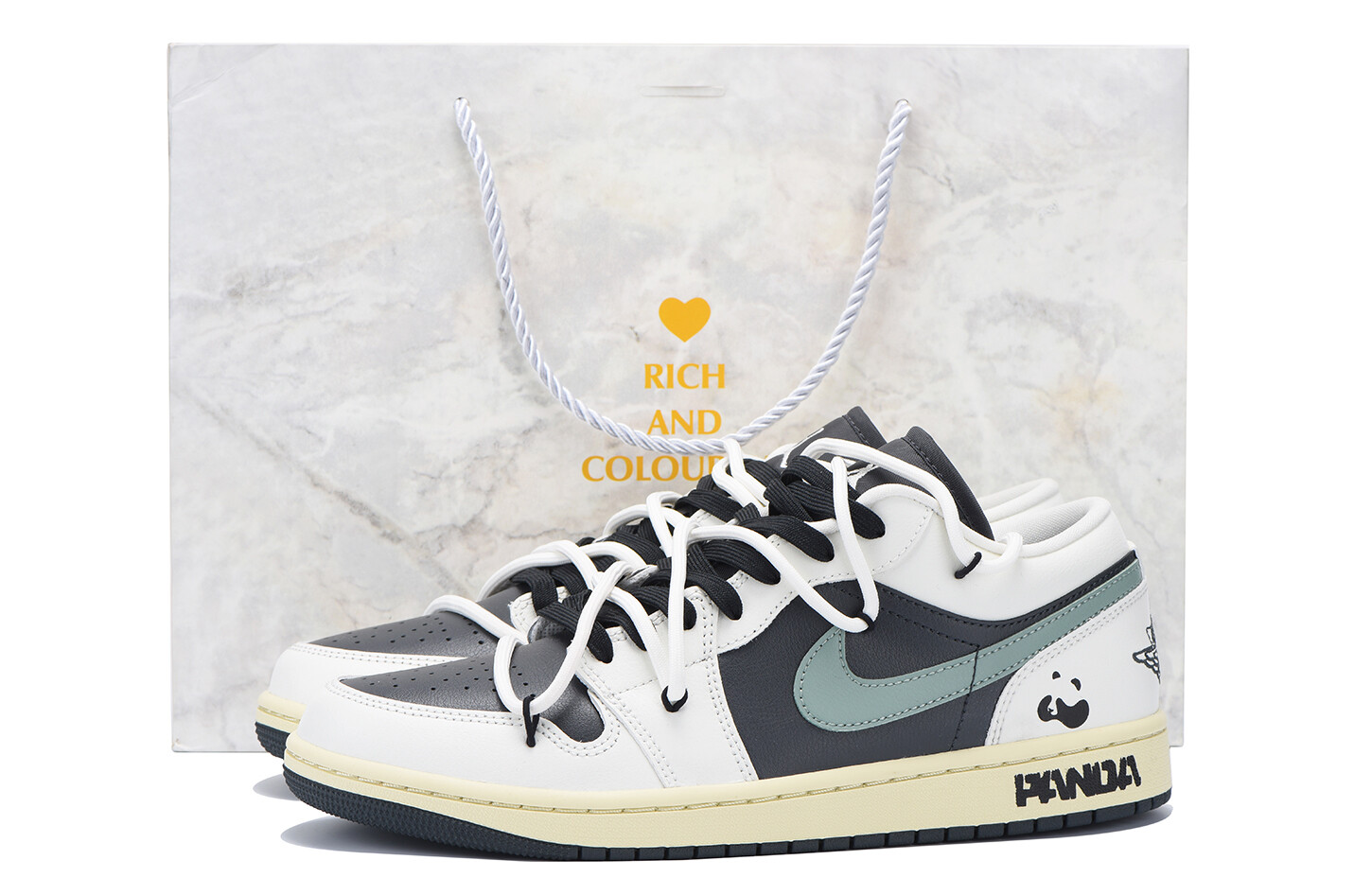 

Кроссовки Air Jordan 1 Vintage Basketball Shoes Women's Low-top White Green, цвет Ocean Green