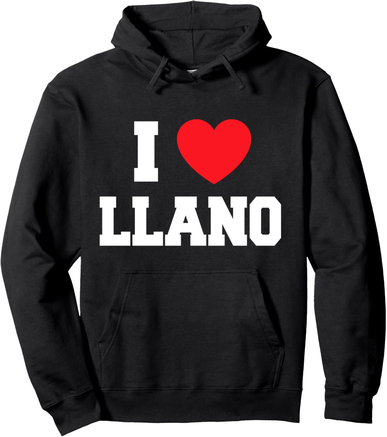 

Худи I Love Llano, черное My Heart