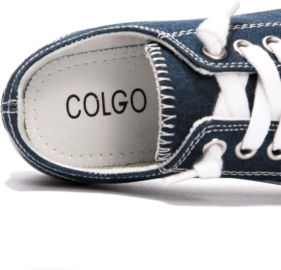 Кеды Colgo для мальчиков и девочек, из ткани, на шнуровке, для прогулок, для детей маленького и большого размера, размер 11-6, синий — фото 3