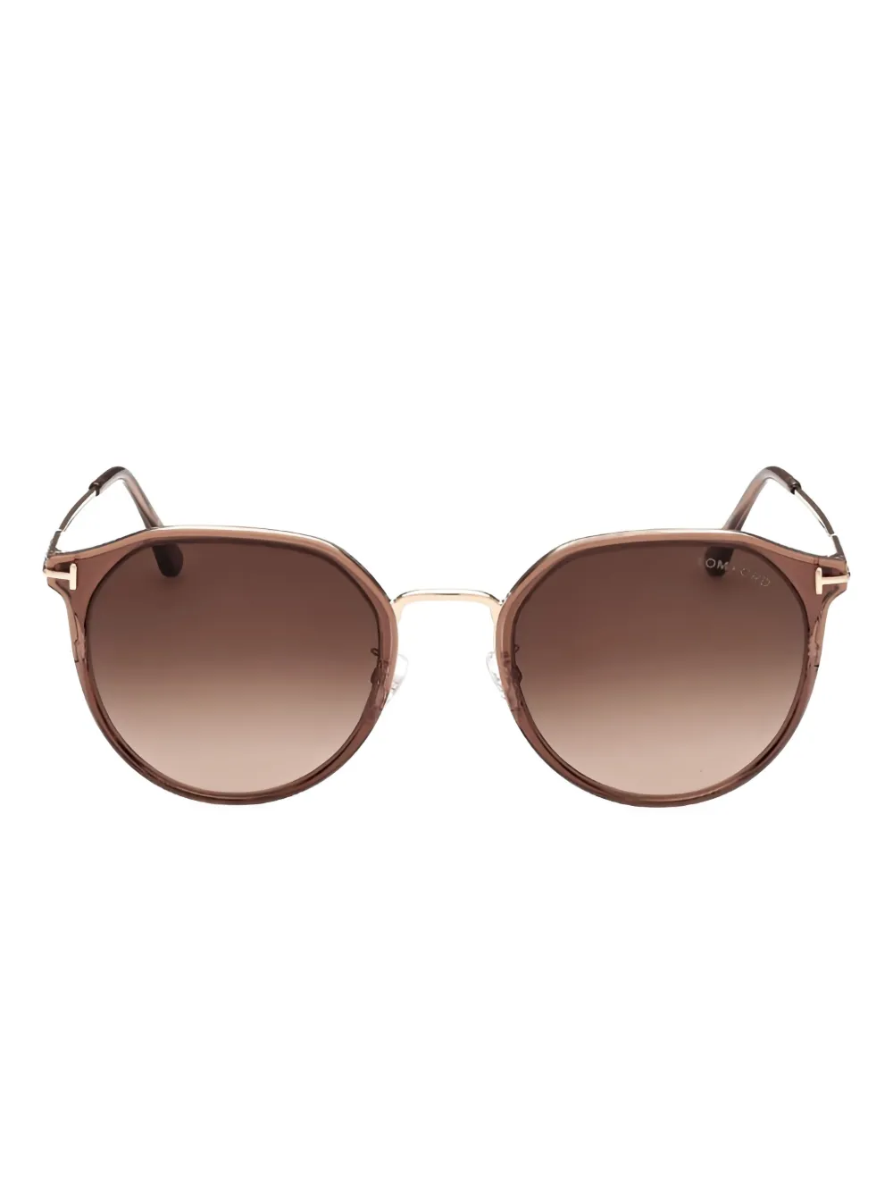

Круглые солнцезащитные очки в полной оправе TOM FORD Eyewear, коричневый