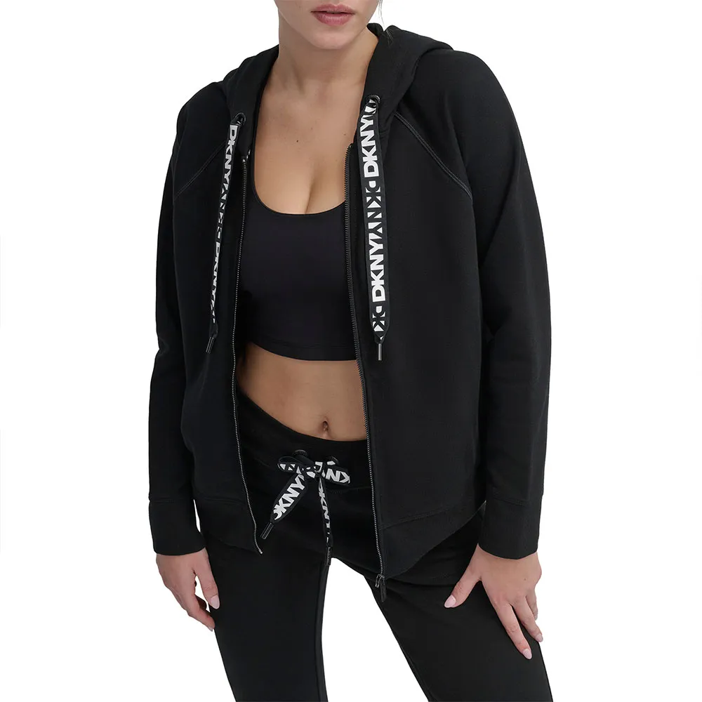 

Толстовка DKNY Two Tone Logo Drawcord full zip, черный