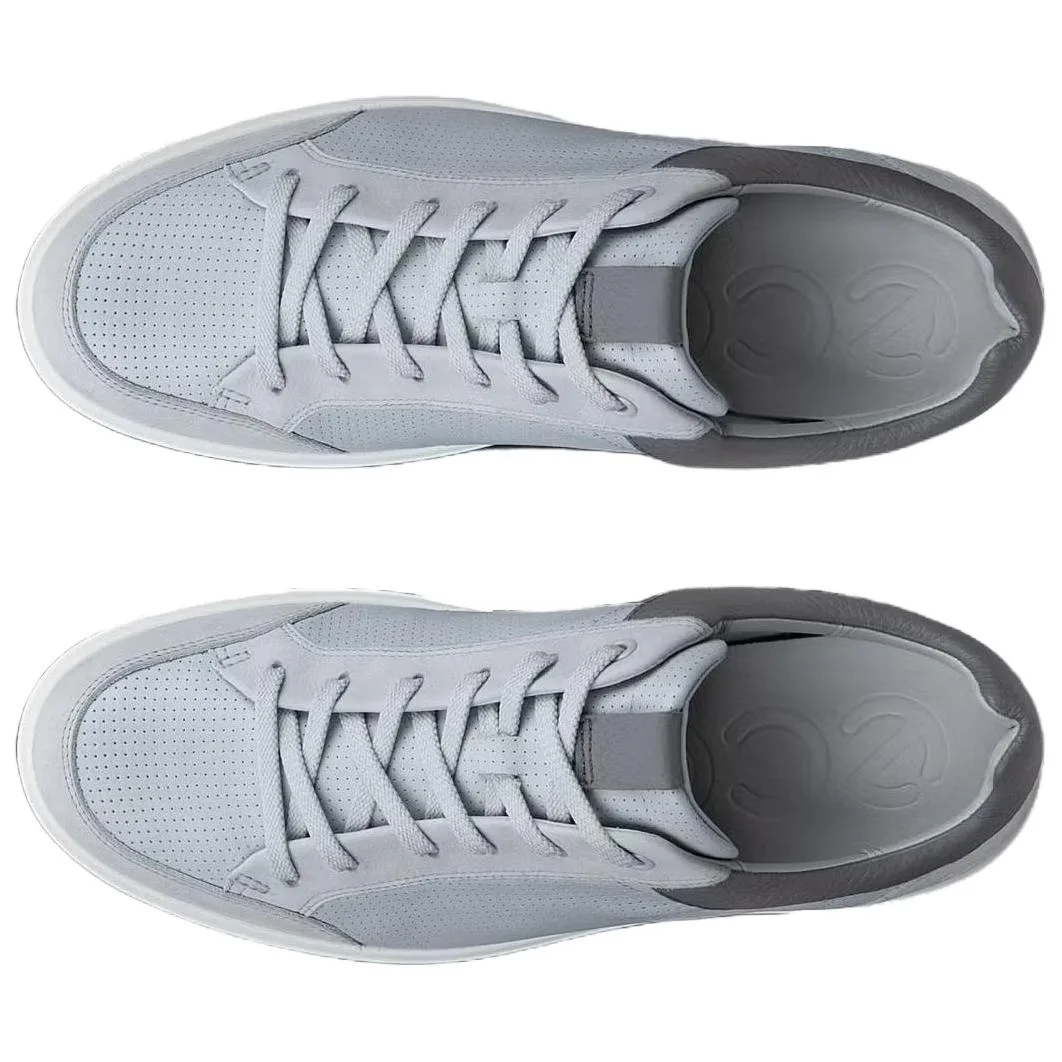 Ecco Мужские серые скейтерские кеды low top из мягкой телячьей кожи — фото 4