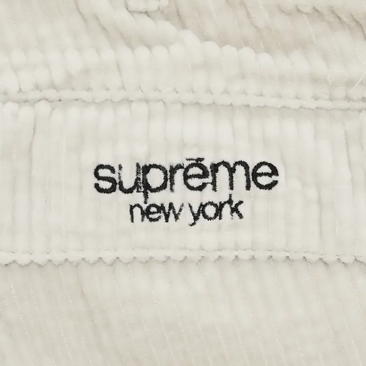 Вельветовые брюки-карго Supreme Wide Wale, цвет «Stone», кремовый — фото 3