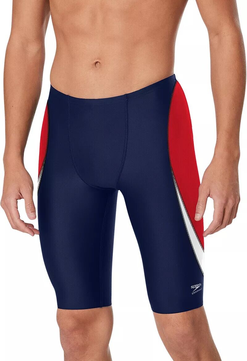 

Мужской купальник Speedo с джаммерами и краями, темно-синий/красный