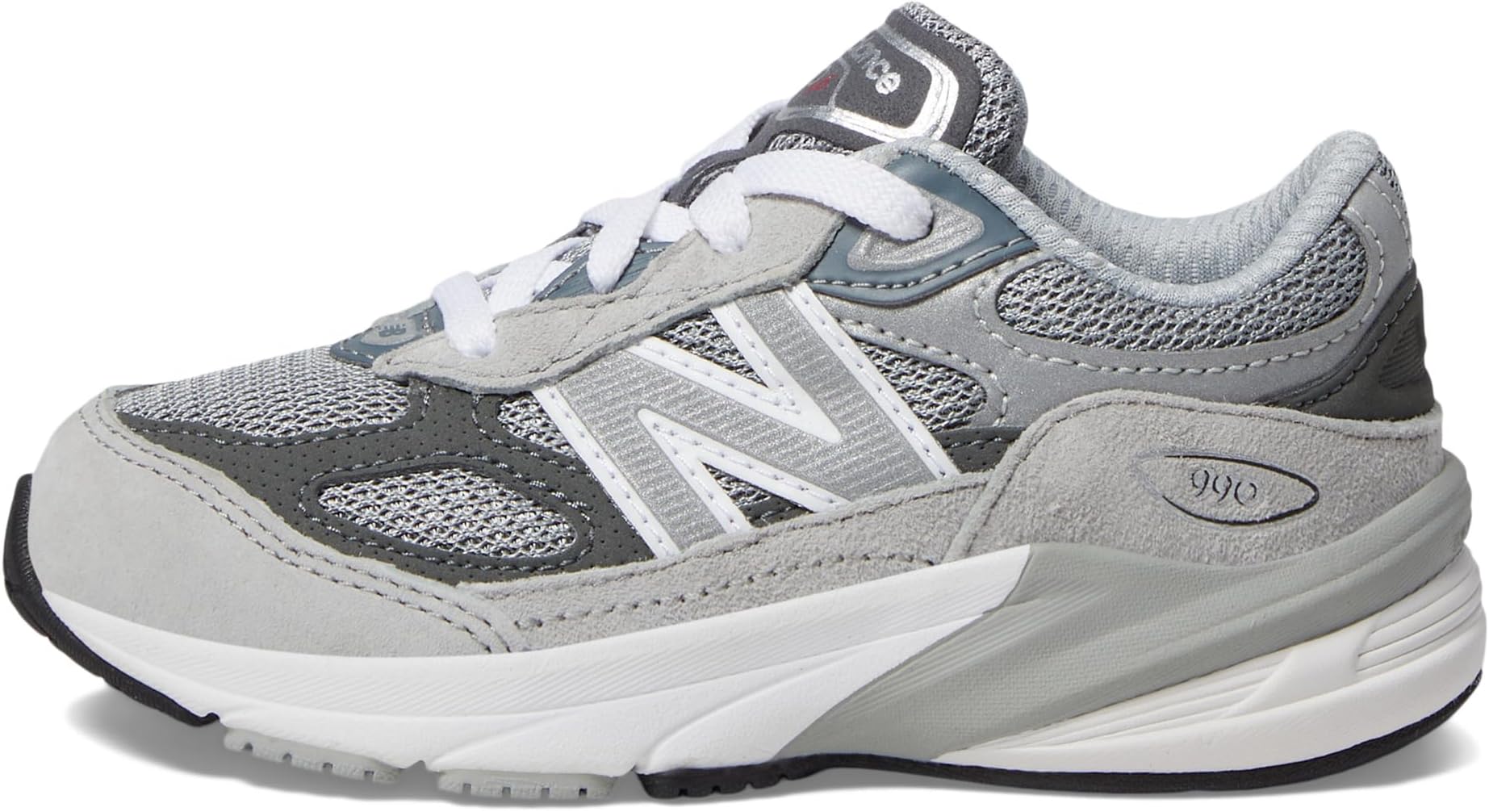 Кроссовки New Balance Kids 990v6, цвет Grey/Silver 1 — фото 4