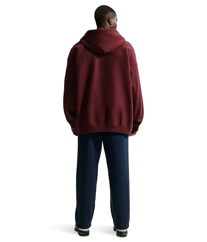Штаны флисовые Club Open-Hem Nike, Obsidian/Obsidian/White — фото 3