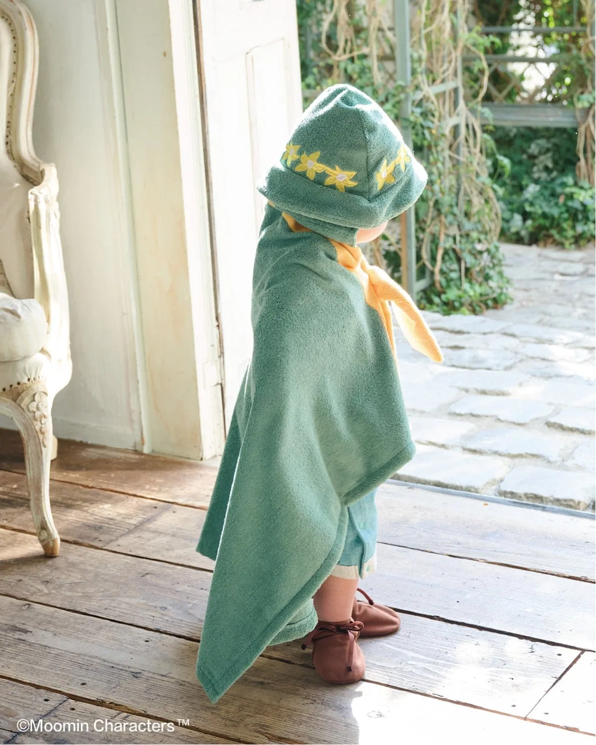 Пончо-костюм MOOMIN Little My и Снусмумрик, халат из микрофибры, хаки — фото 3