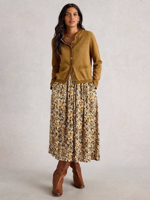 

Ari Metallic расклешенная миди-юбка силуэта A-Line White Stuff