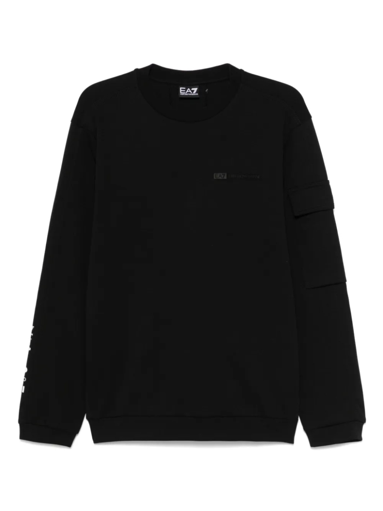 

Прорезиненная толстовка с логотипом Ea7 Emporio Armani, черный
