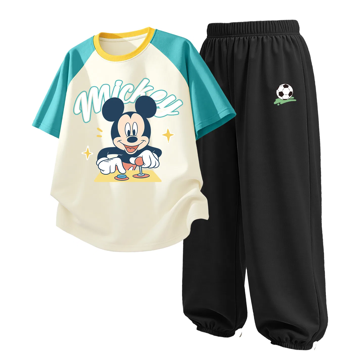 Детский спортивный костюм Casual Sportswear 2 Piece Set Disney, Videography Clear Blue+Di Round Logo Mickey Mouse K Glacier Gray — фото 4