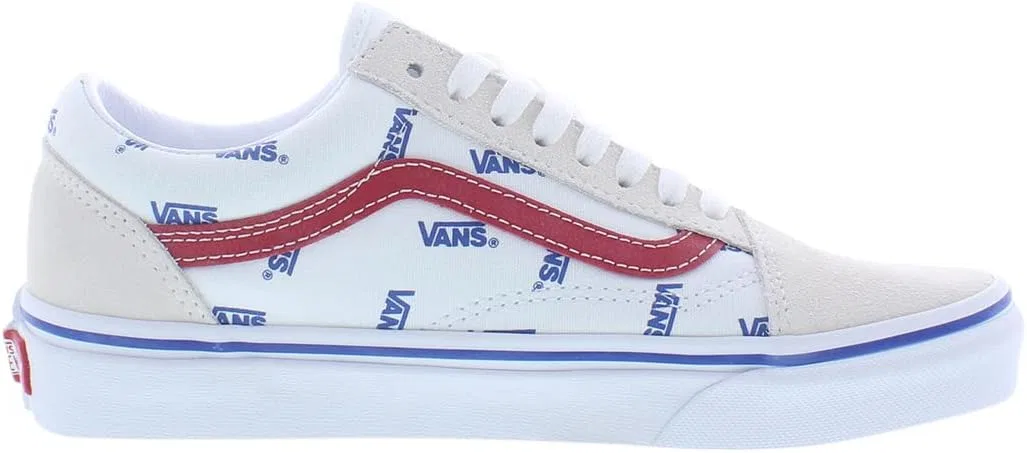 Кроссовки Vans Asher для женщин, White, Beige, Red — фото 3