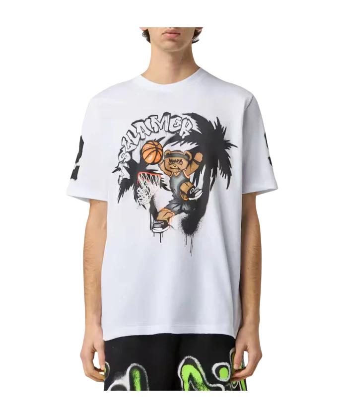 

Футболка с графическим принтом в стиле стритвеар Disclaimer, белый