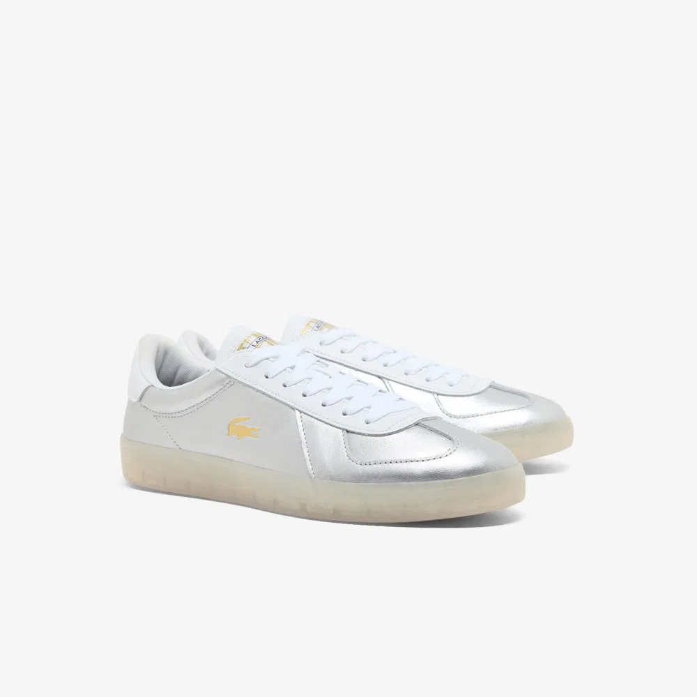 Мужские низкие кроссовки Baseshot Pro серебристо-белые от Lacoste — фото 2