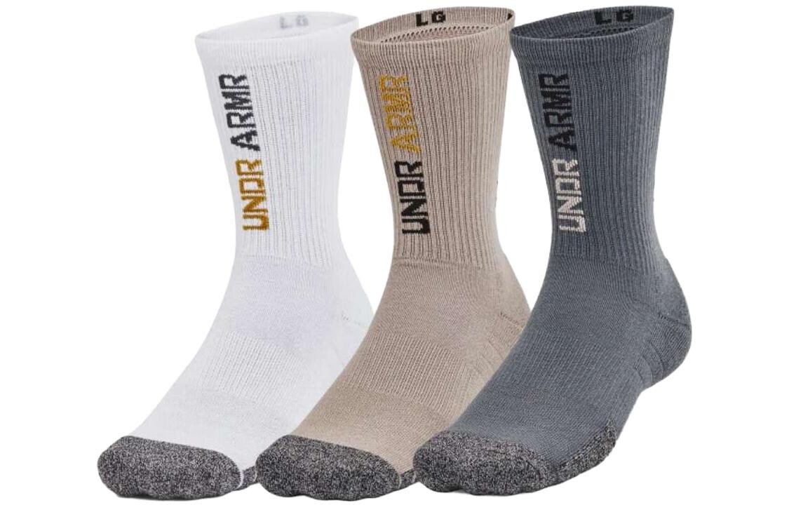 

Носки унисекс до середины икры Under Armour, цвет 3 pairs (white + brown + grey)