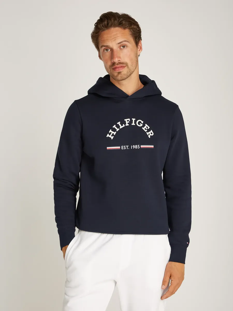 

Толстовка Tommy Hilfiger с капюшоном "ROUNDALL HOODY", контрастный фирменный принт, цвет Desert Sky