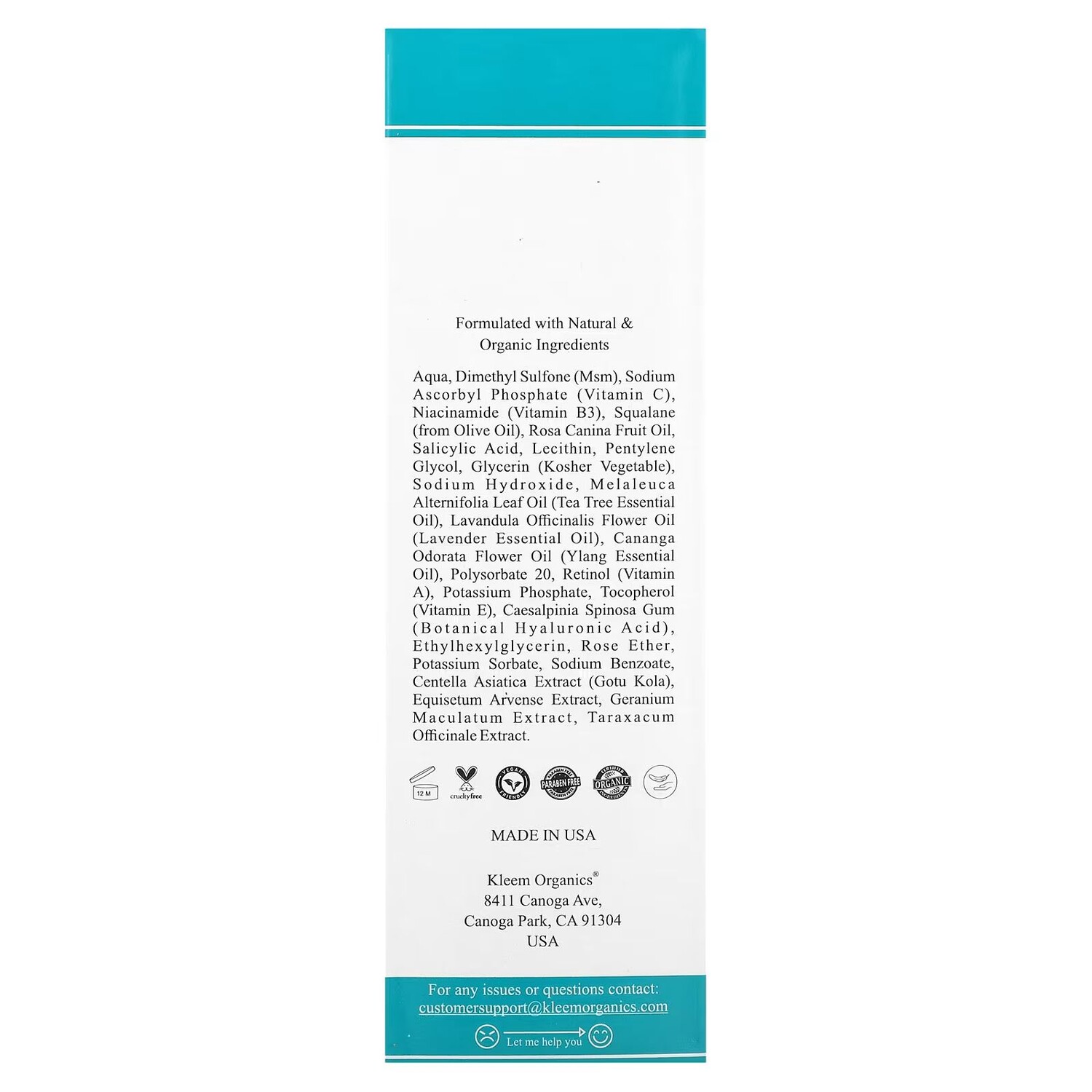 Бустер Kleem Organics — Усилитель ниацинамида, 1 жидкая унция, 30 мл — фото 3