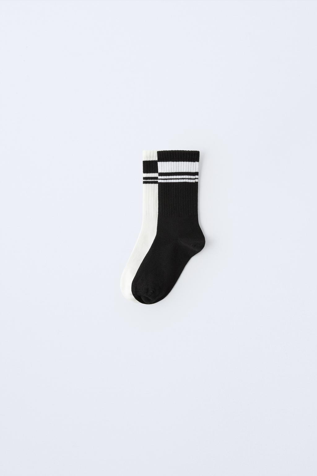 

Упаковка из двух полосатых носков ZARA, черный