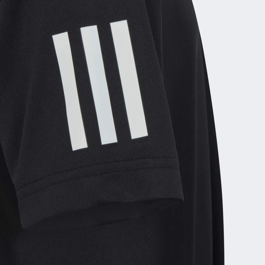 Детская футболка с длинным рукавом Club Tennis 3-Stripes Tee adidas, Черный — фото 3