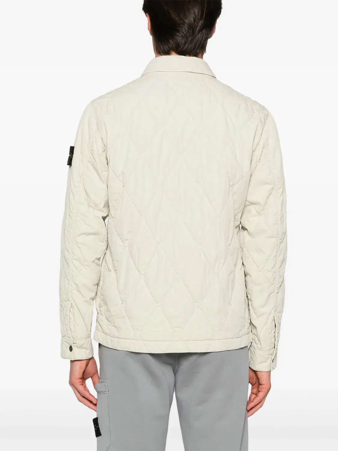 Куртка с стеганым узором Compass-Badge Stone Island, светло-бежевый — фото 3