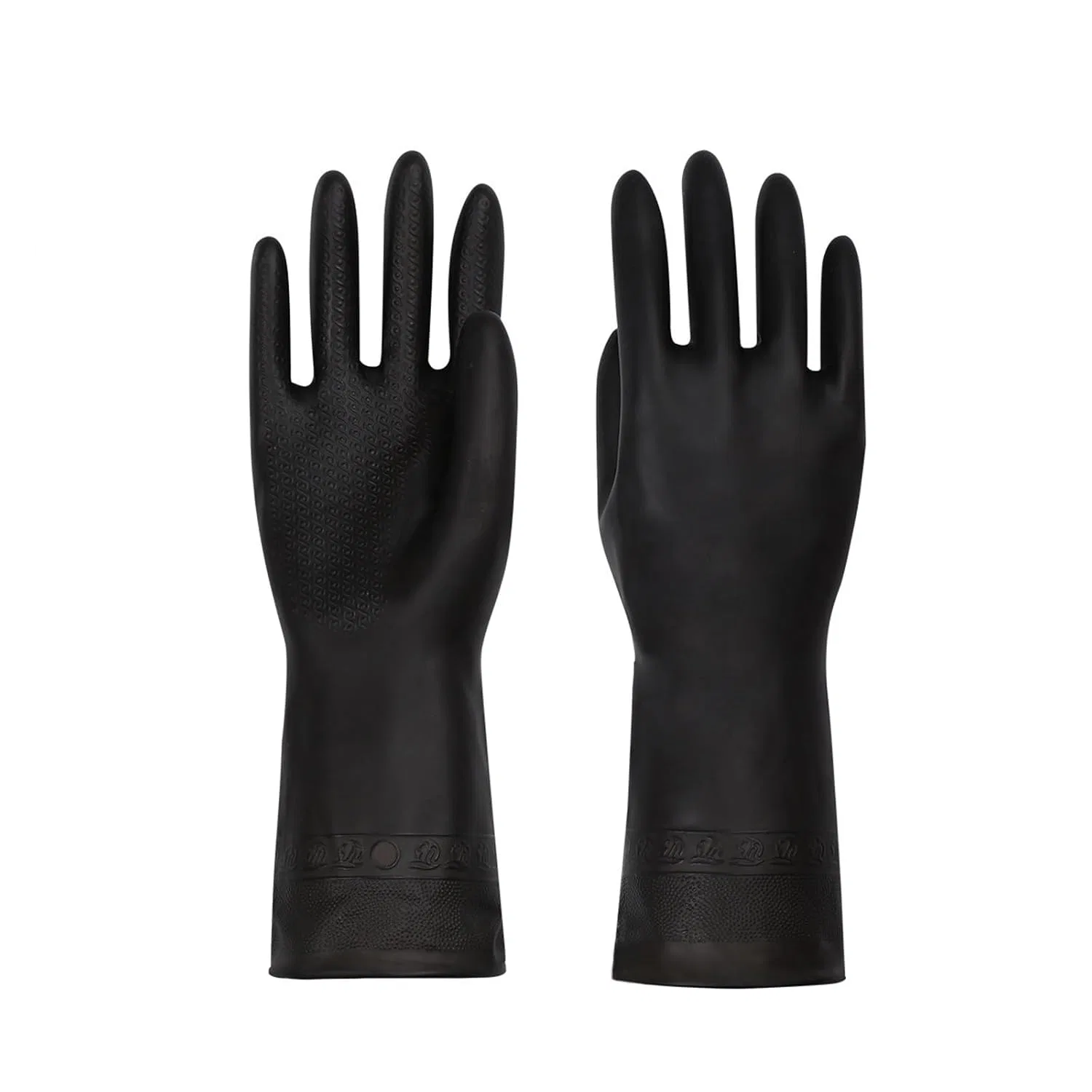 Перчатки для уборки, резиновые, ERVDKXCOI, 1 пара, 32 см, Black
