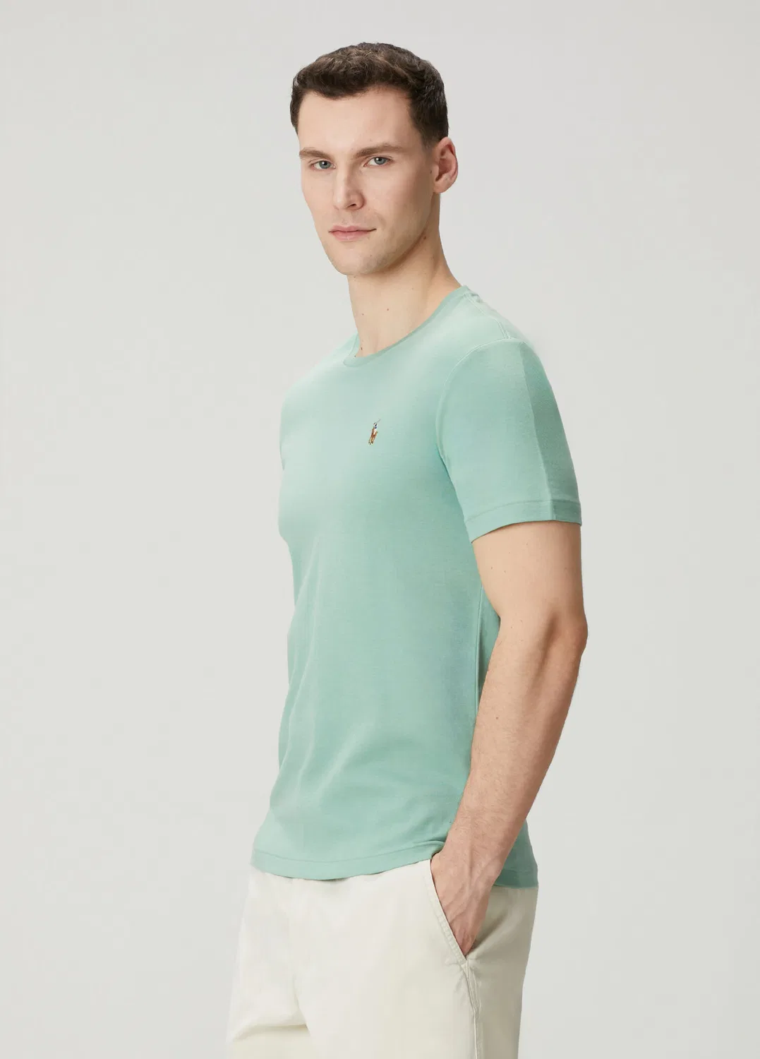 Футболка базовая Polo Ralph Lauren, light green — фото 3