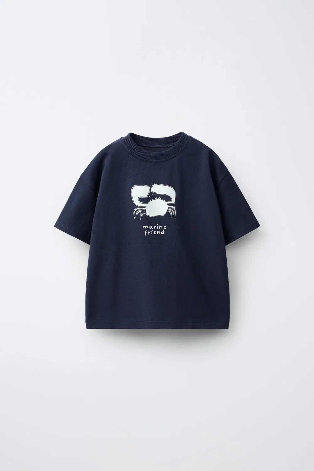 Футболка с принтом краба ZARA, Navy Blue