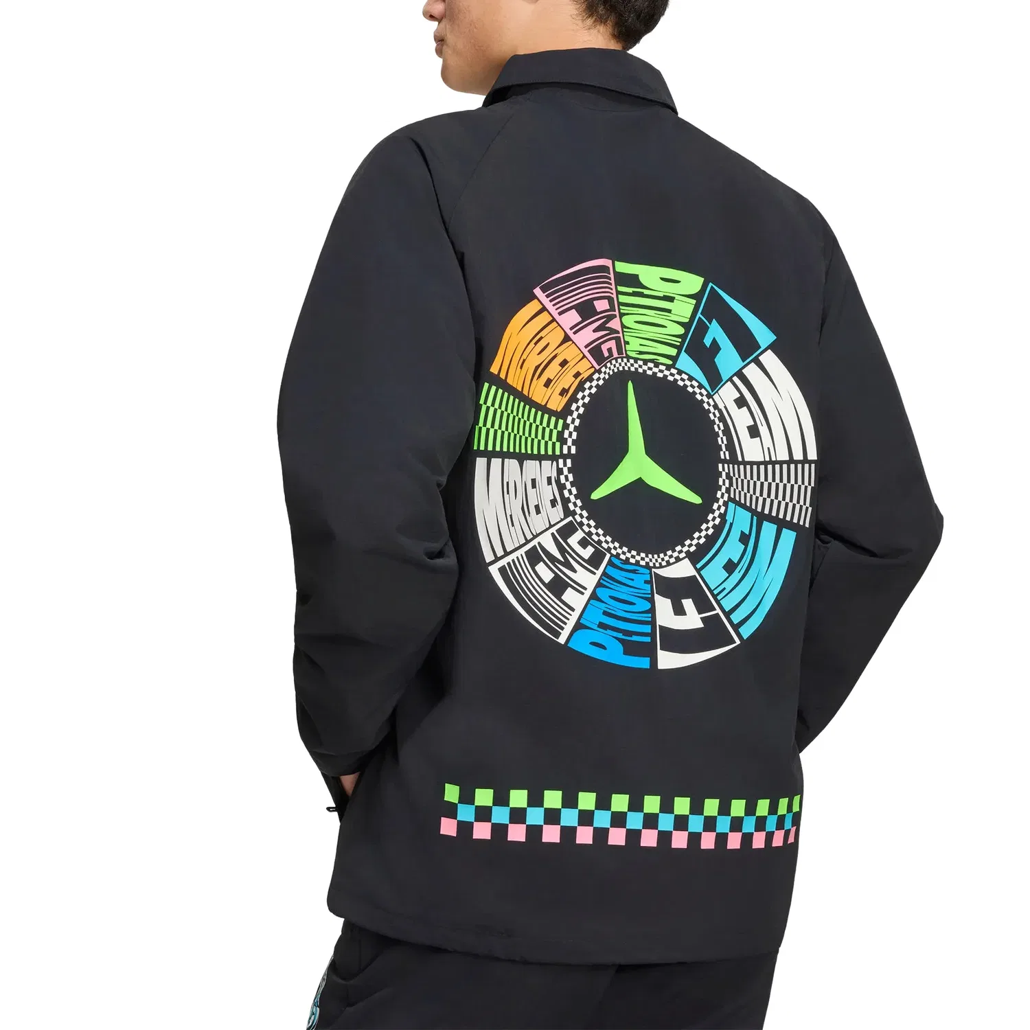 Мужская куртка Light On с принтом Adidas x Mercedes-AMG Petronas Formula 1 Team, черный — фото 2