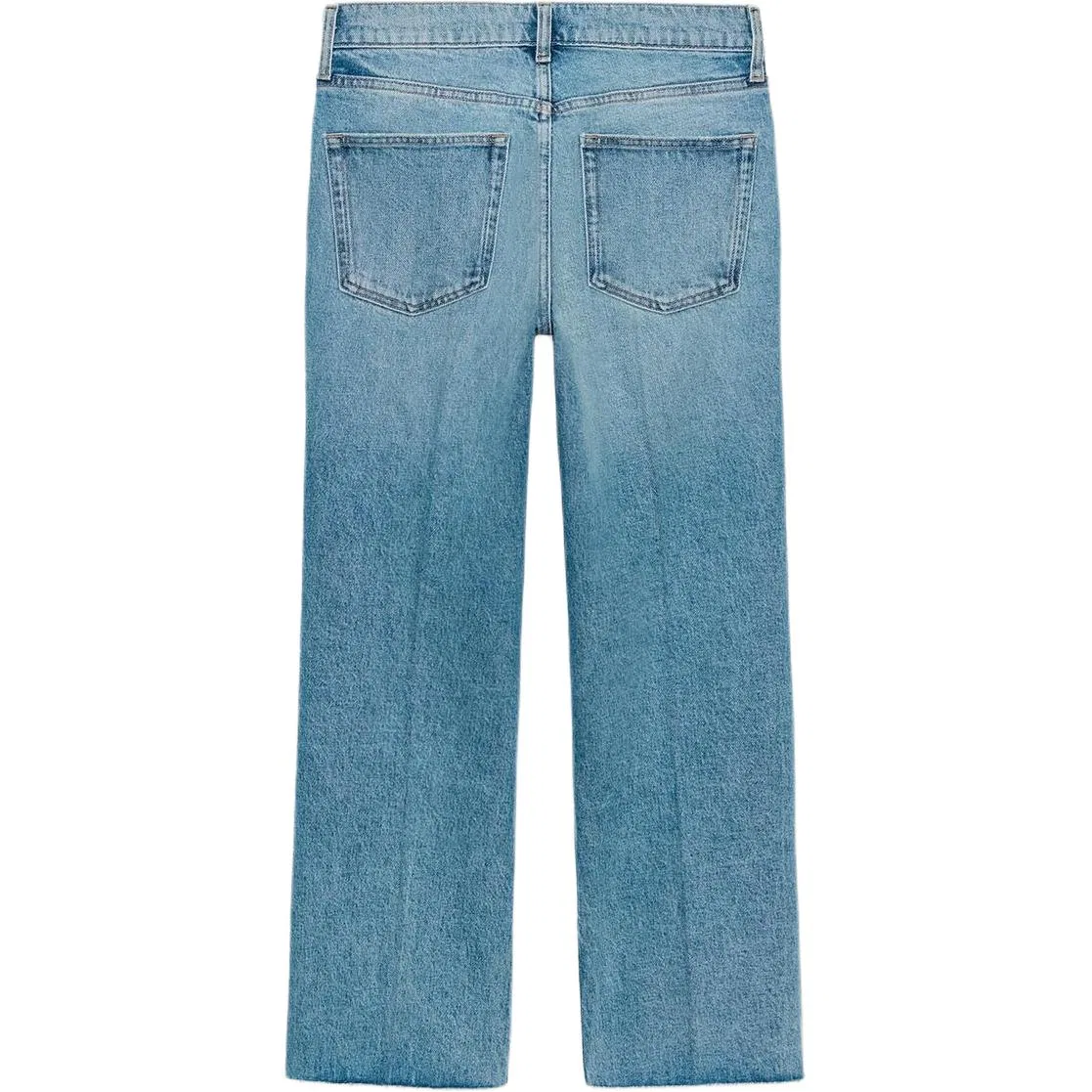 Женские джинсы-клеш среднего кроя Washed Blue ZARA, Washed Blue — фото 3