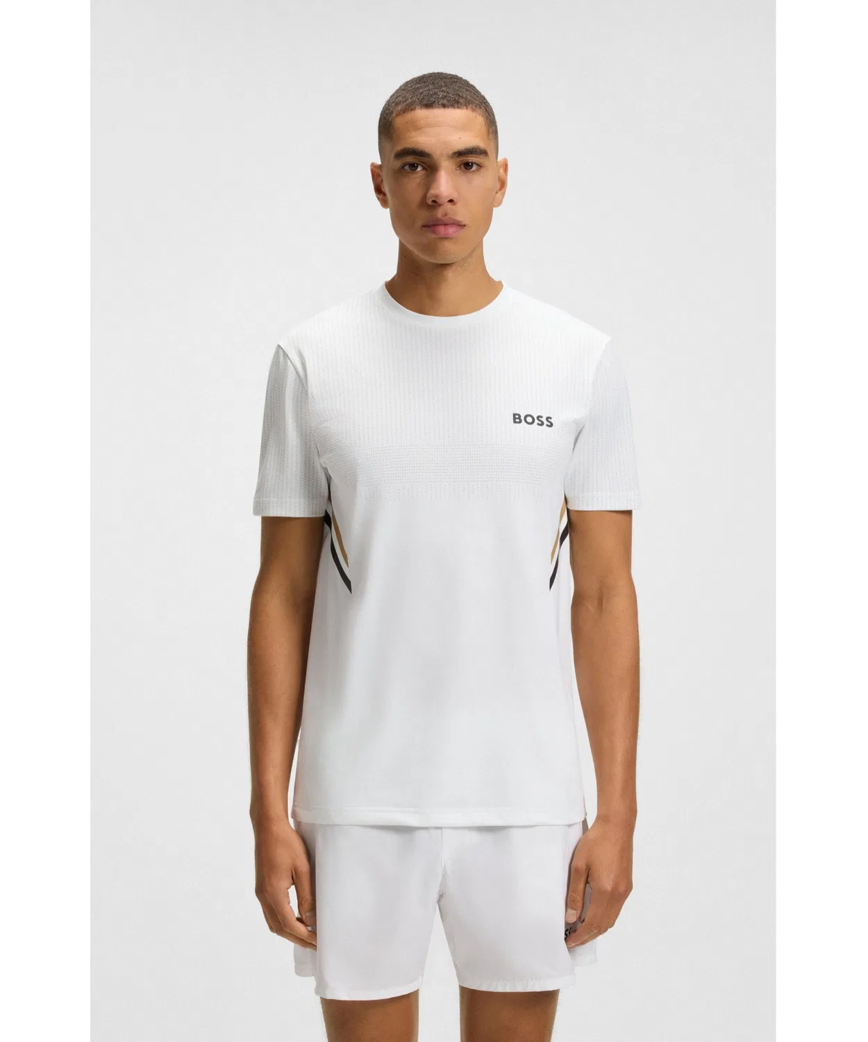 Мужская футболка с принтом Slim Fit BOSS, White