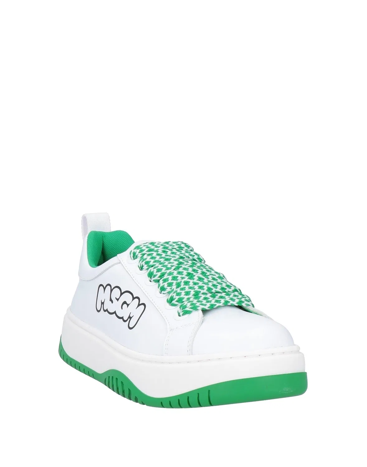 Детские кроссовки для девочек кожаные Msgm, белый — фото 2