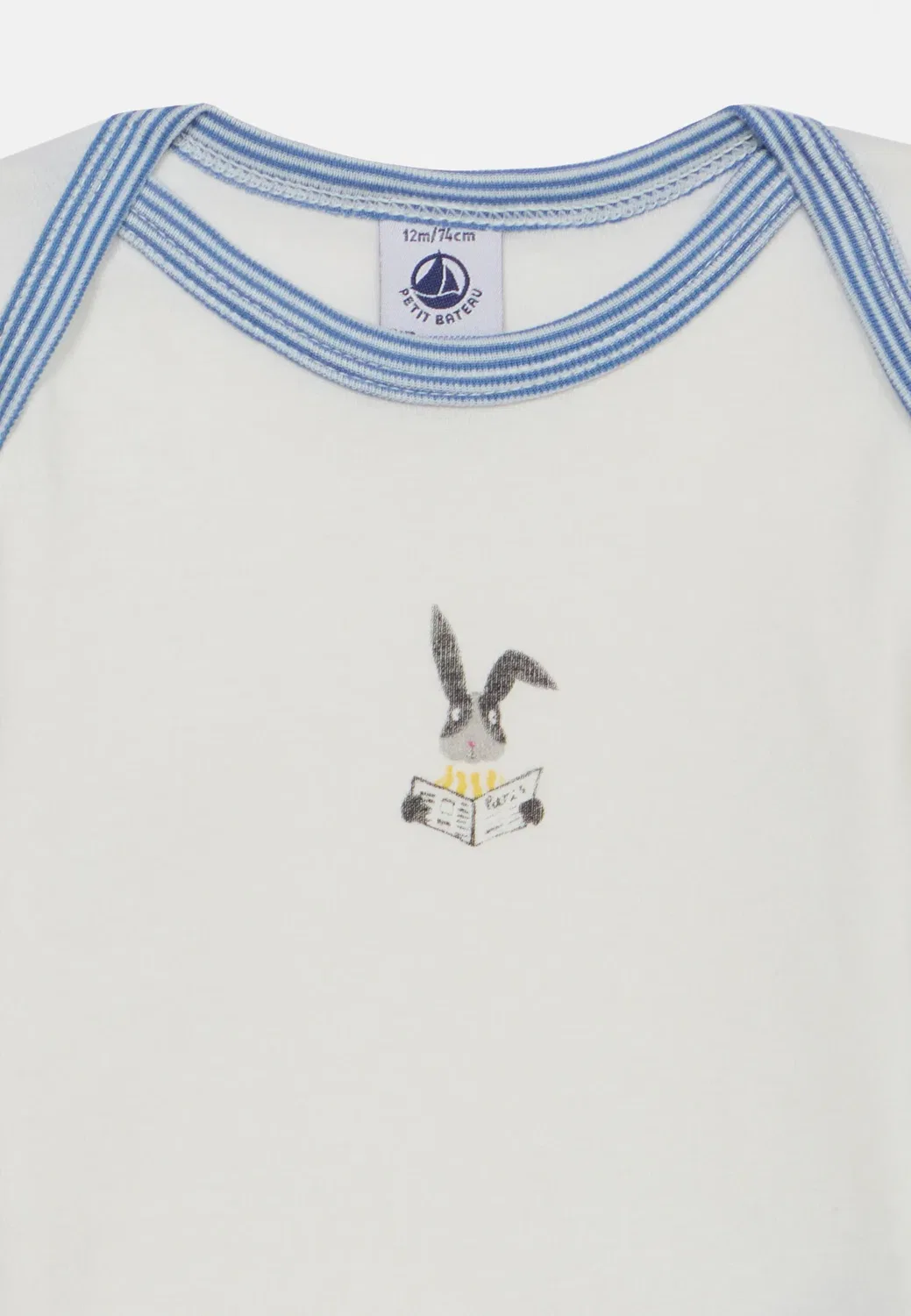 Bebe debout 3 pack унисекс - боди Petit Bateau, White — фото 4