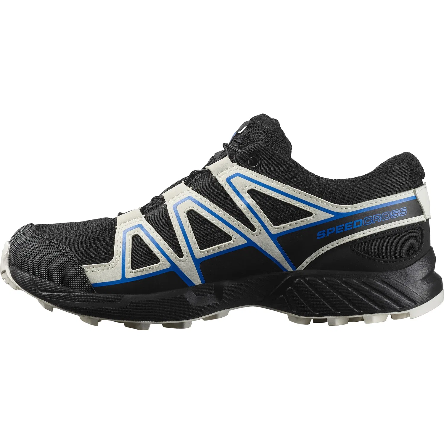 Детские кроссовки для мальчиков водонепроницаемые Speedcross Waterproof Salomon, Black Vanilla Ice French Blue