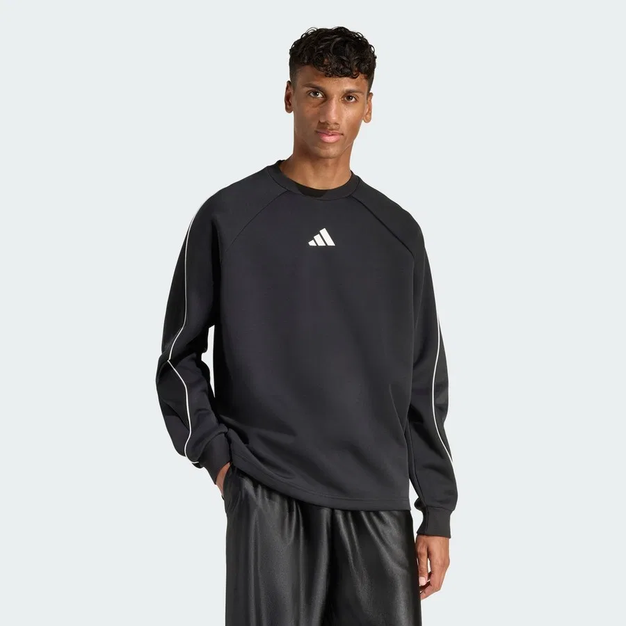 Свитшот с длинным рукавом Stadium Crew adidas, Черно-белый