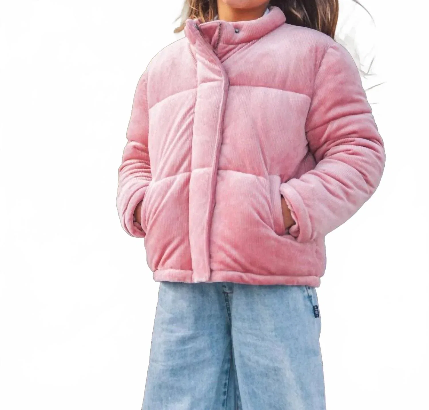 Детский пуховик с двойным воротником Aspen Puffer Jacket feather 4 arrow, Misty Mauve